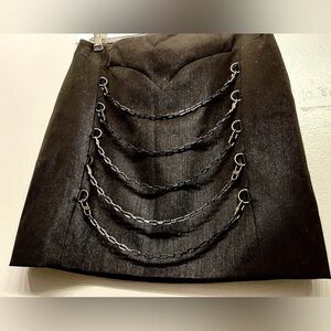 Versace Stunning Chain Mini Skirt Italian Sz  40 = US Sz S 4 EUC